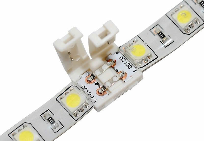 Alternativa sin soldadura para conectar tiras LED mediante conectores de presión