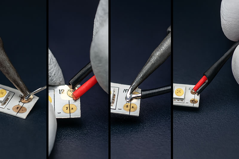 Proceso paso a paso de soldadura de una tira LED para principiantes