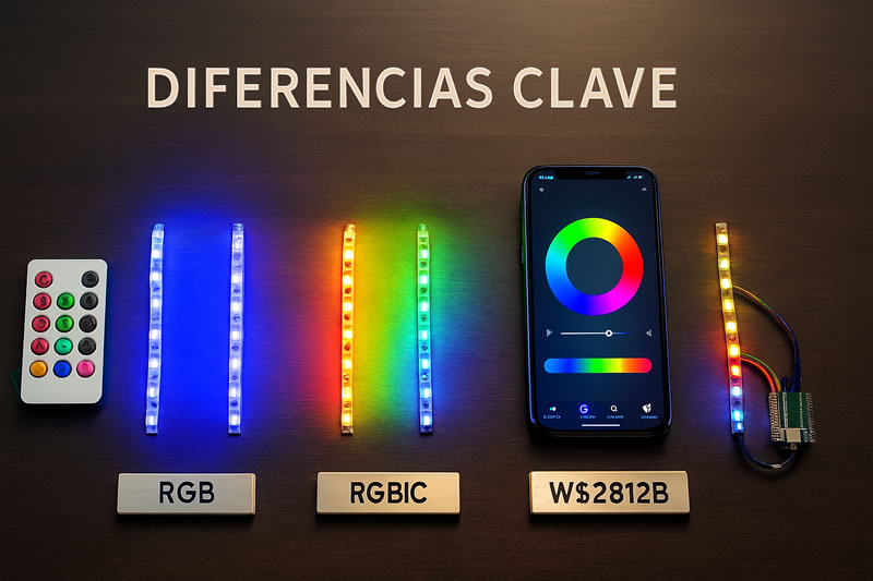 Variantes más habituales de tira LED según su tecnología