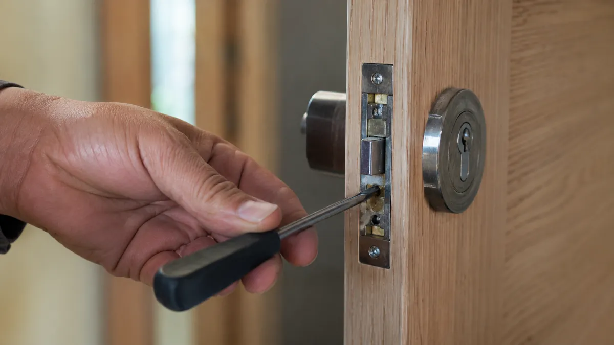 Ajuste de una puerta y su cerradura