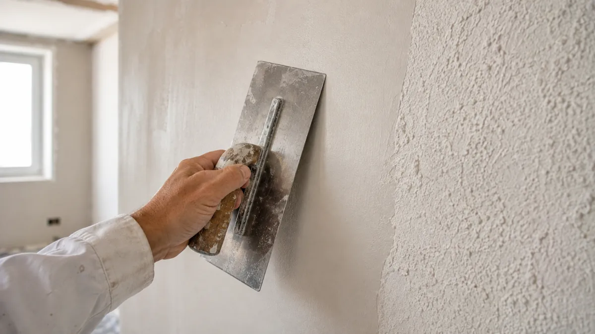 Alisado de una pared antes de pintar